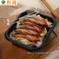 Disposable Square Black Plastic Takeaway Sushi Food tray